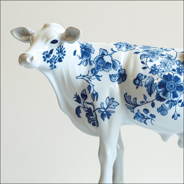 Blueware Cow